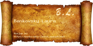 Benkovsky Laura névjegykártya